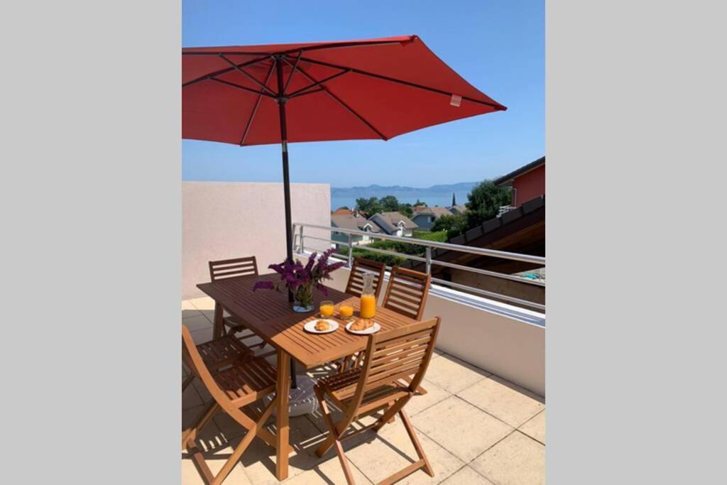 Superbe Appartement Au Calme Avec Vue Sur Le Lac. Evian-les-Bains Ngoại thất bức ảnh